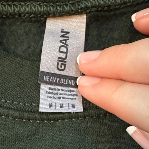 Gildan Dark Green Claude Monet Sweatshirt - Picture 3 of 4